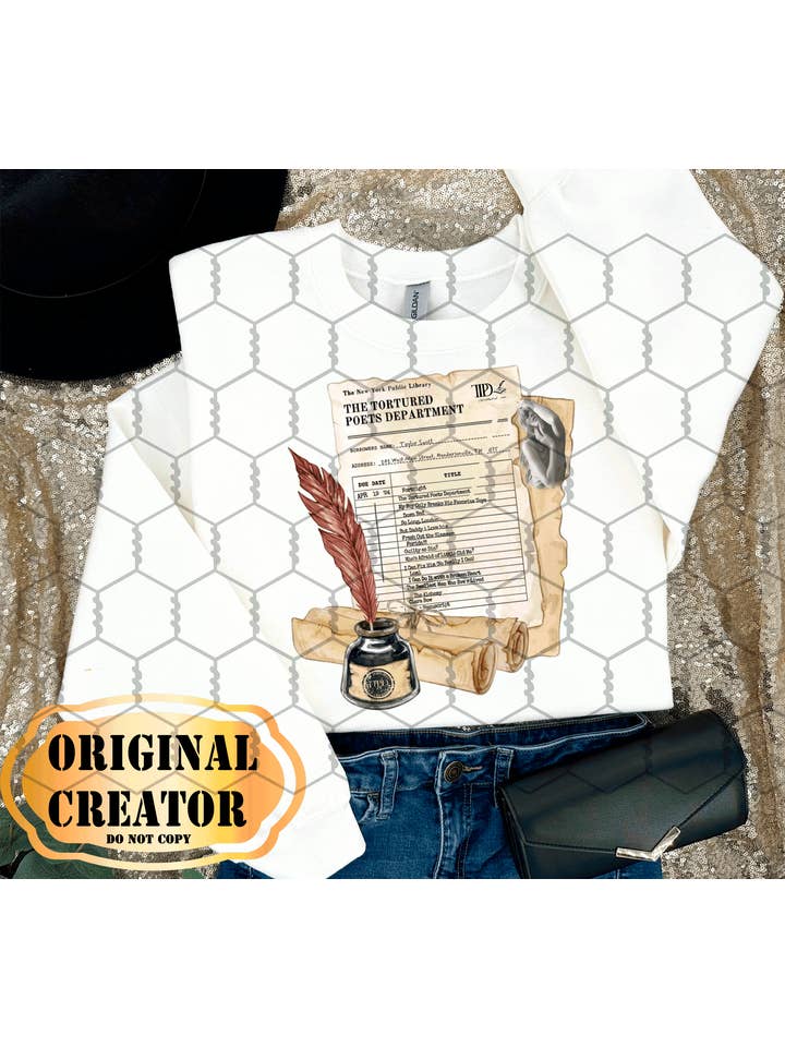 A Blessed Texas Mess Boutique - Wholesale T-Shirt (Graphic) - Women's - Tortured Poets Dept 2024 Taylor Swift Music Inspired Swiftie4