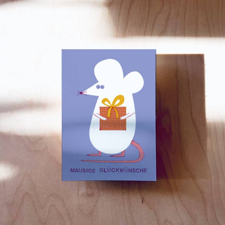 jungwiealt - Wholesale Postcard - Mausige Glückwünsche Postcard DIN A62