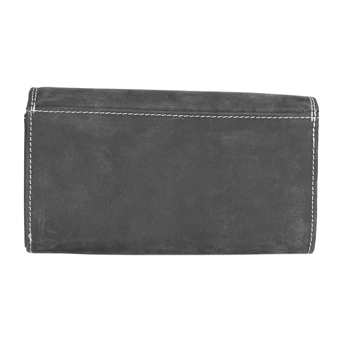 Arrigo - Wholesale Wallet - Women's - Large Buffalo Leather Wallet with Flap - 3 Colours - Arrigo16