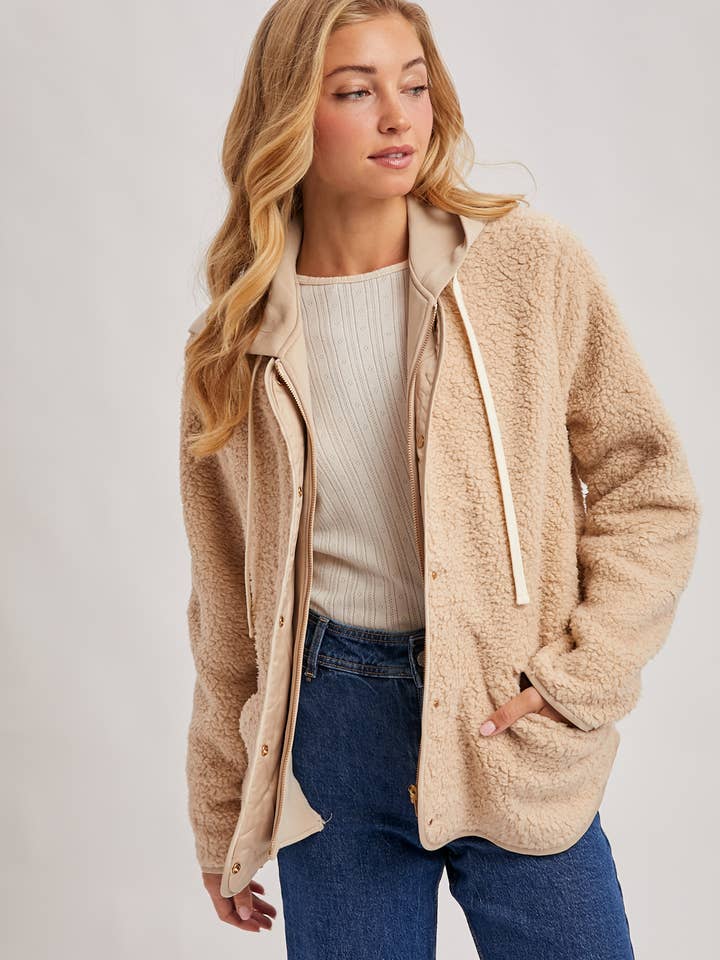 Bluivy - Wholesale Jacket - Women's - SHERPA ADJUSTABLE HOODED JACKET3