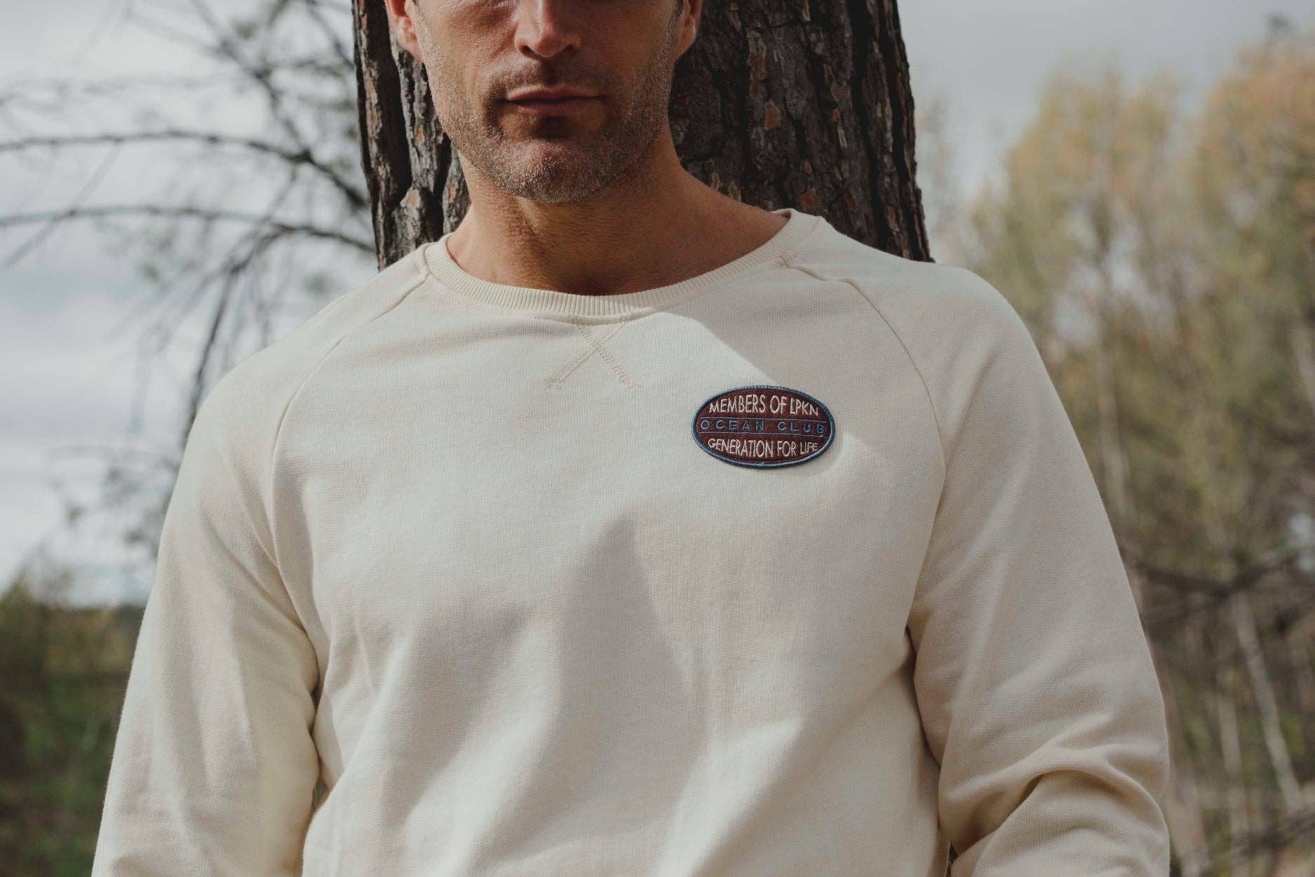 LPKN - Wholesale Sweatshirt - Men's - MOLLPN PATCH BEIGE SWEATSHIRT2