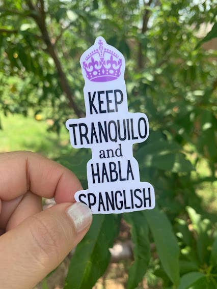 Aufkleber Keep Tranquilo and Habla Spanglish für den Großhandel von Lalatina Shop
