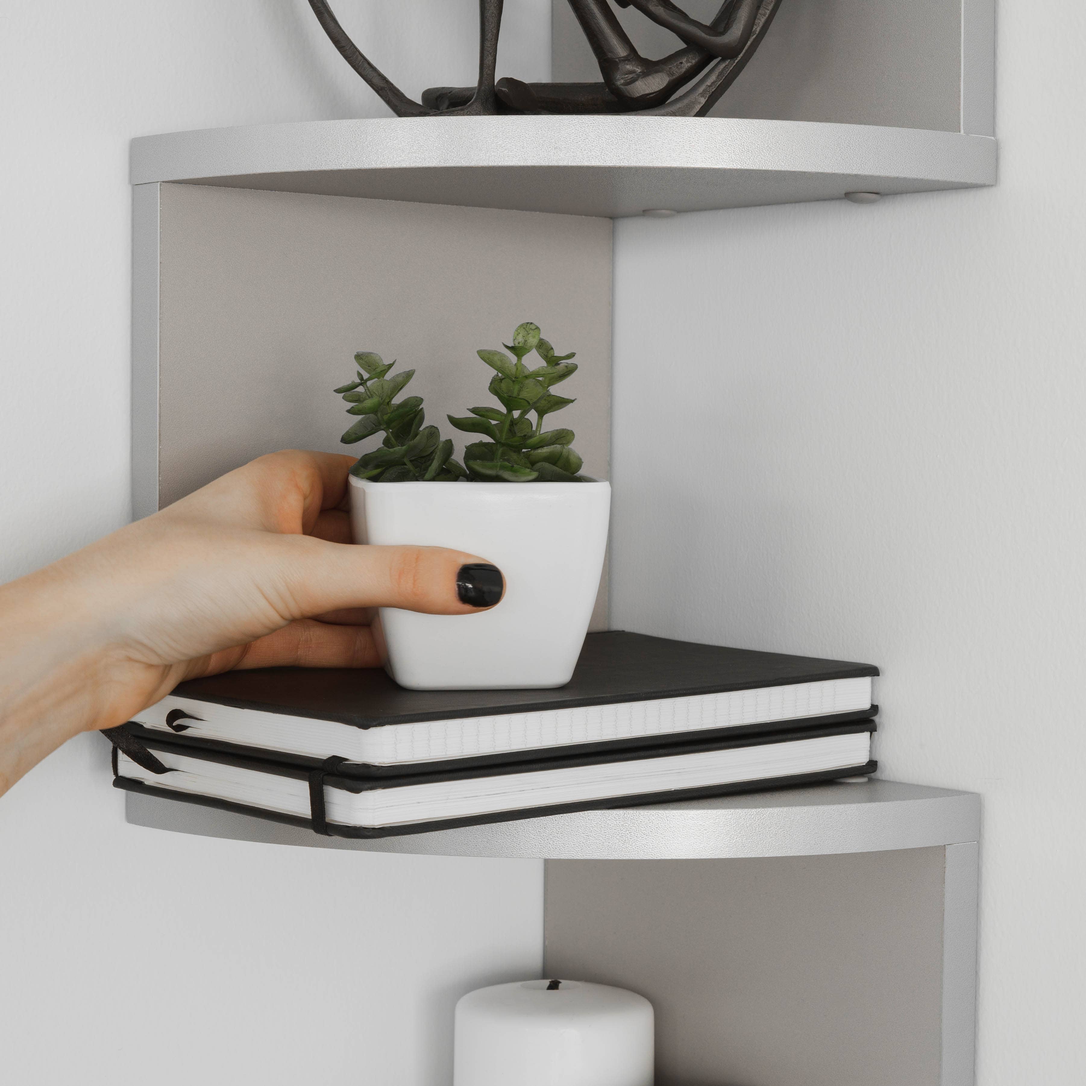 Danya B – Engroshandel Væghylde – Laminat stort hjørne vægbeslag hylde23