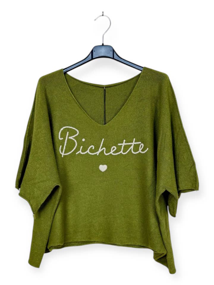 Lucky Nana - Wholesale Knit Sweater - Women's - AH 8344 - Bichette Poncho Sweater14