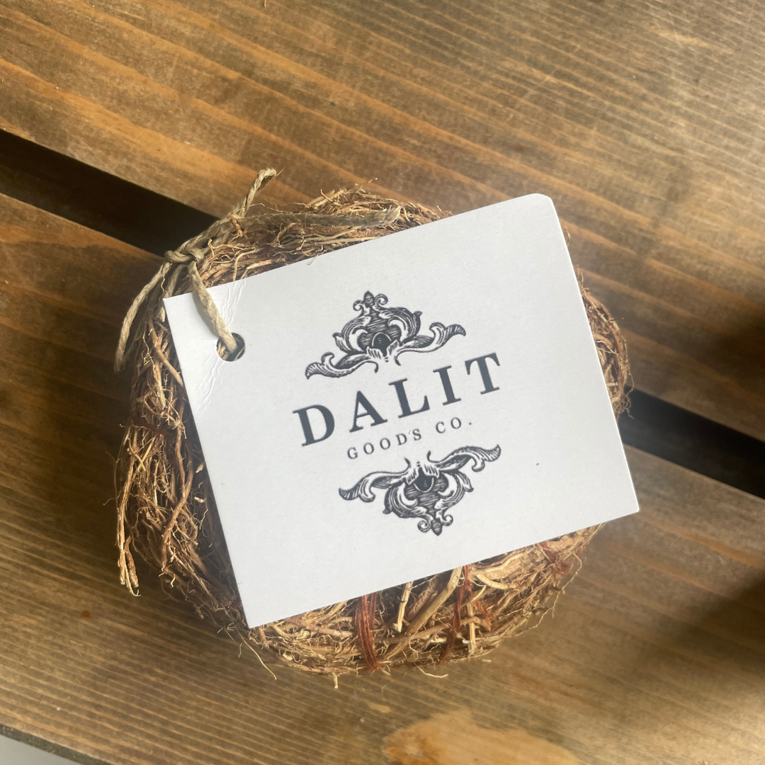 Dalit Goods Co - Venta al por mayor Pufs/esponjas de baño - Exfoliante natural de raíz de vetiver para baño / Loofer2