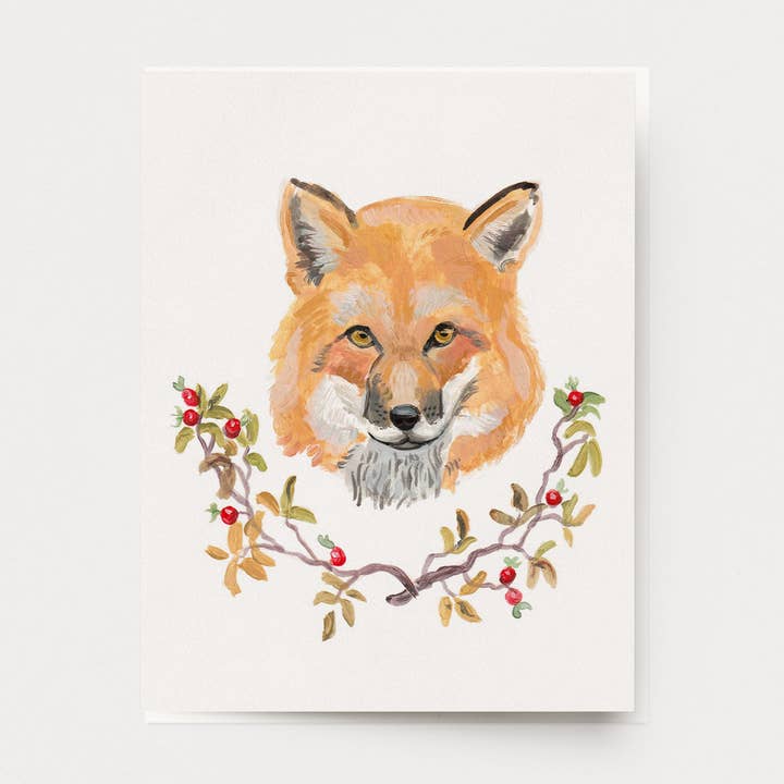 Fox Portrait Card for wholesale by Ingrid Press