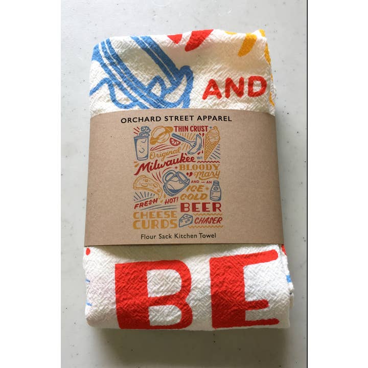 Milwaukee Sign Serviette de sac à farine en toile pour la vente par Orchard Street Apparel