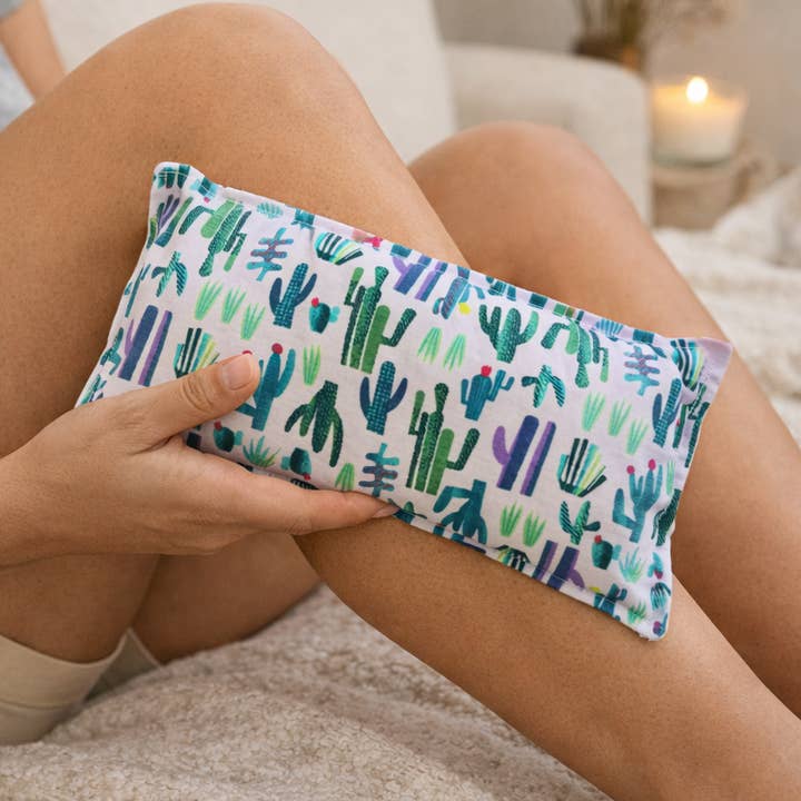 Pack Réutilisable Chaud/Froid en Riz Zen - Cactus Rose pour la vente par The Zenful Artist