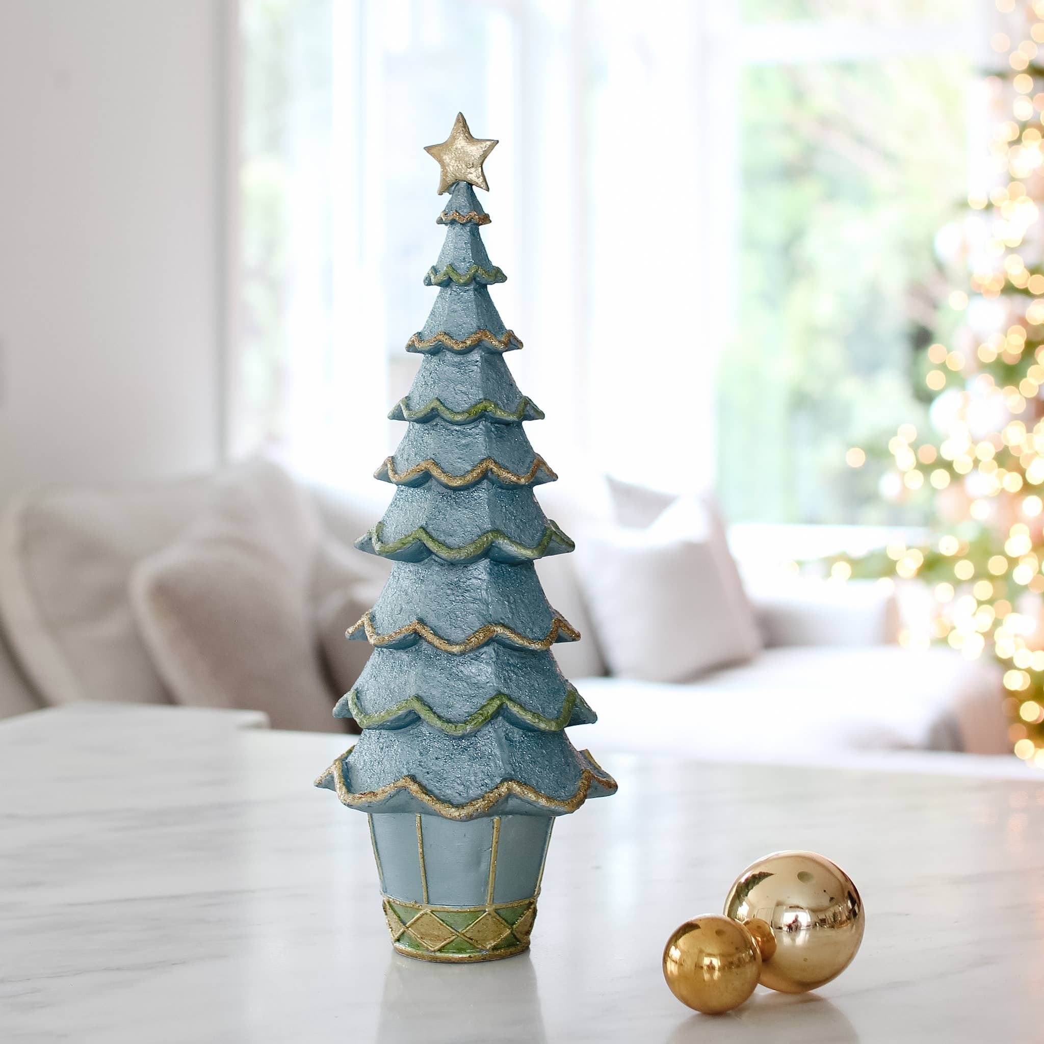 Dekorasyon Gifts  Decor - Wholesale Christmas Decoration - Textured Layered Neo Tree (Blue Haze)0