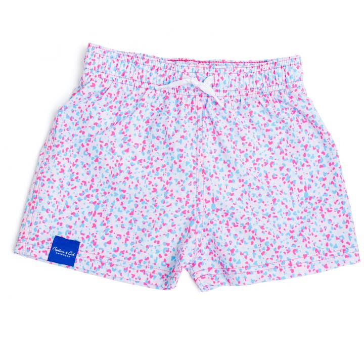 Captain and Cub - Wholesale Swim Shorts - Kids - Baby Boy Retro Speckle Print Swim Trunks
