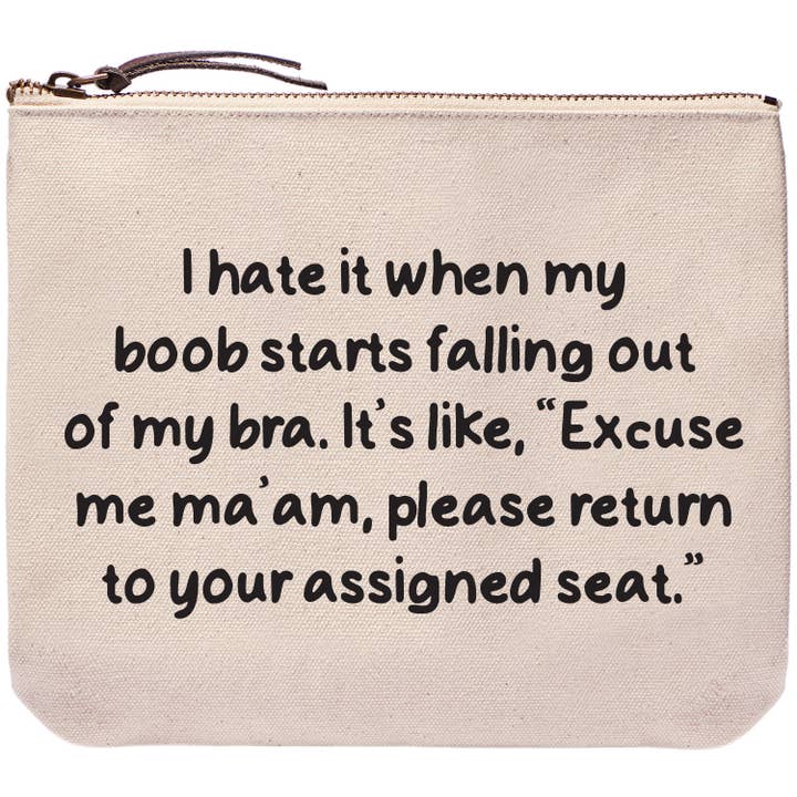 ellembee gift - Wholesale Pouch - Women's - I hate it when my boob | Funny bags and pouches