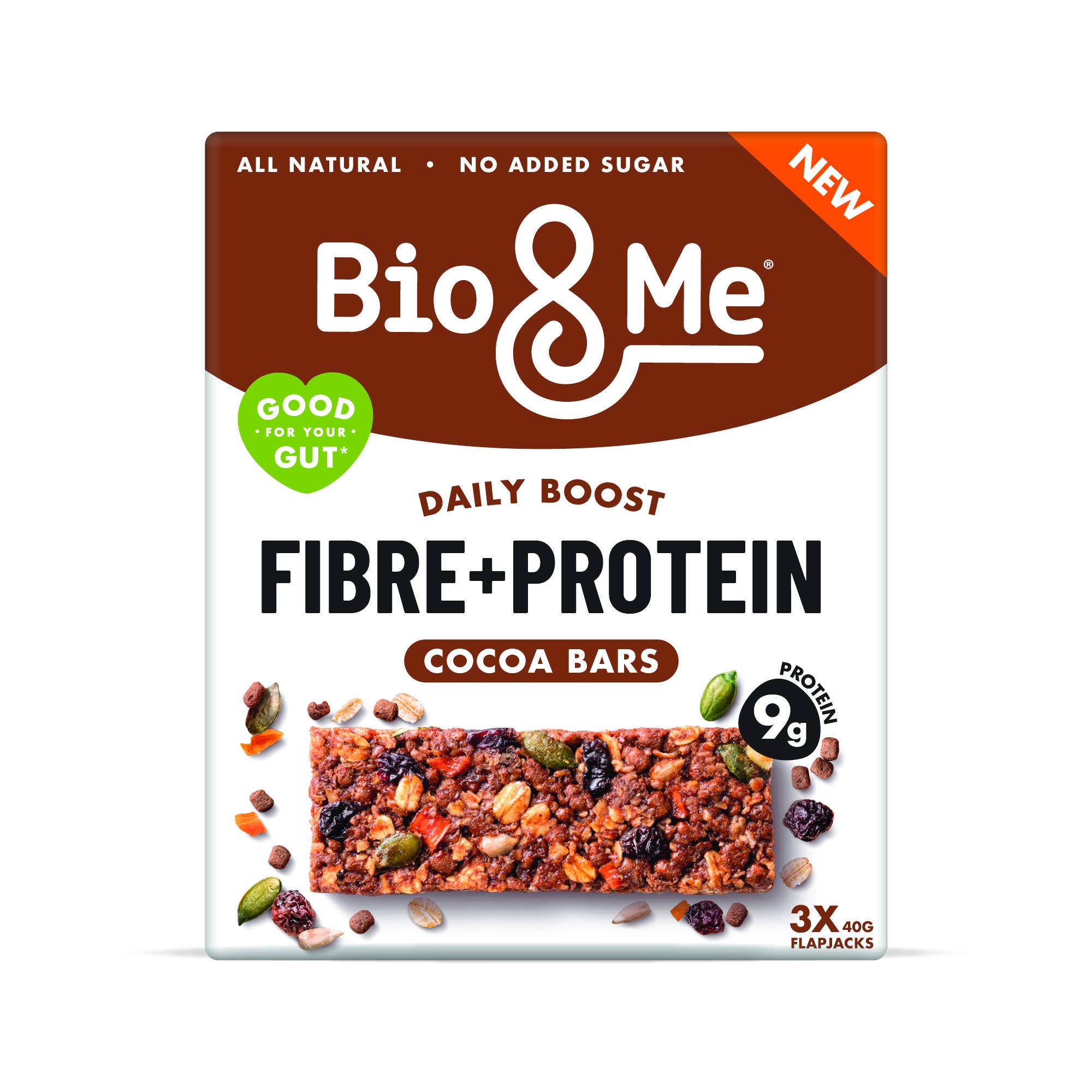Bio & Me – wholesale Snack bar – Bio&Me Cocoa Fibre + Protein Bar 3 x 40g