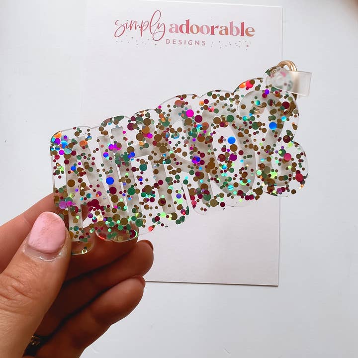 Simply Adoorable Designs - Wholesale Keychain - Women's - Sparkle Name Tag1