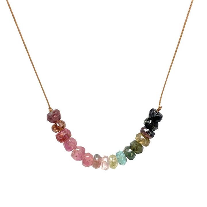 Merelani Designs - Wholesale Beaded/Pearl Necklace - Watermelon Tourmaline Necklace
