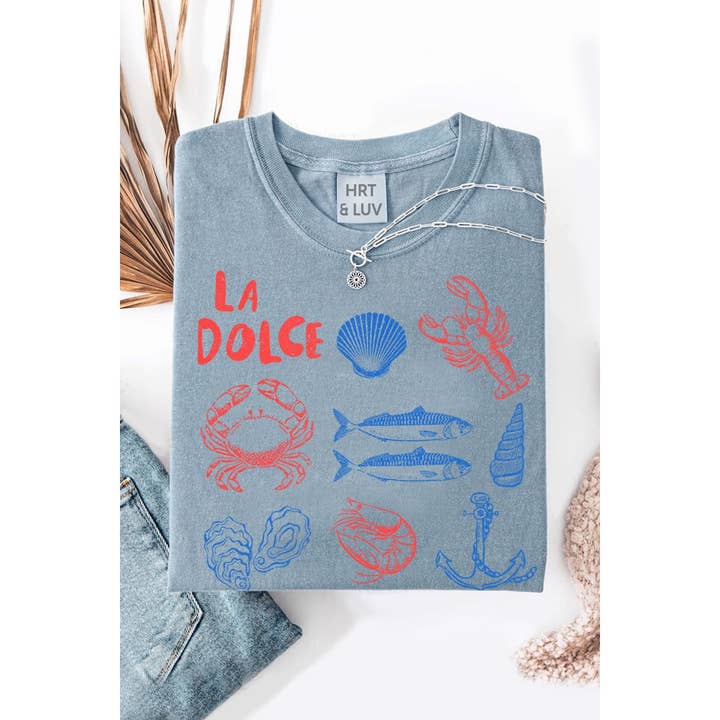 HRTandLUV - Wholesale T-Shirt (Graphic) - Women's - LA DOLCE VITA WASHED GRAPHIC TEE3