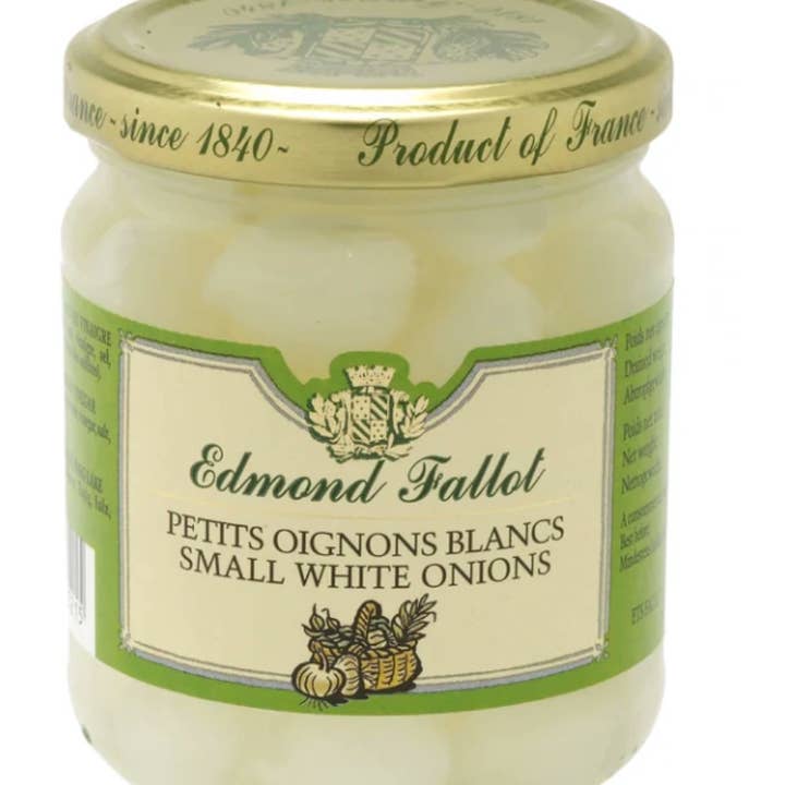 Edmund Fallot Baby Cocktail Onions for wholesale by Gourmet Food Solutions, Inc.