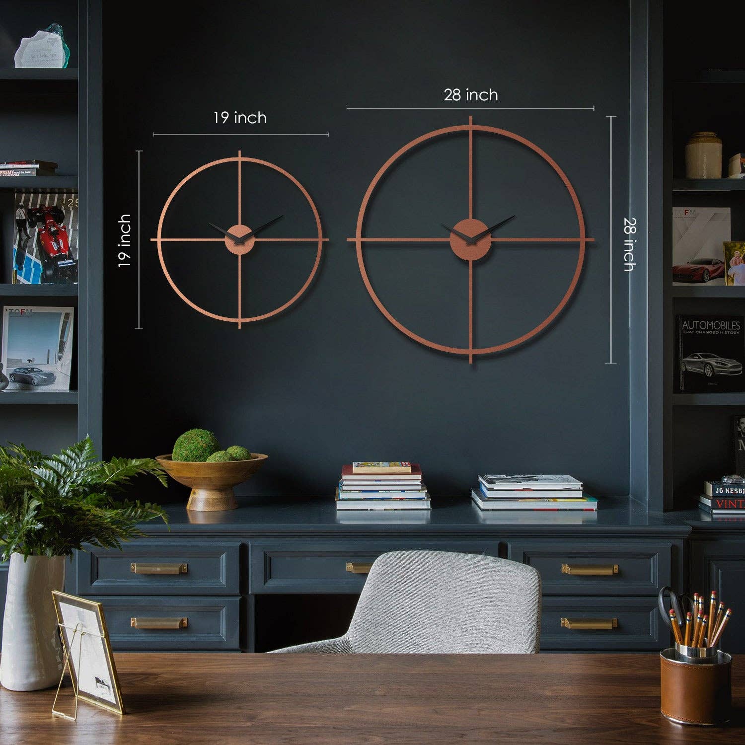 NOXART LLC - Wholesale Wall Clock - Arcadia Metal Wall Clock - APS0757