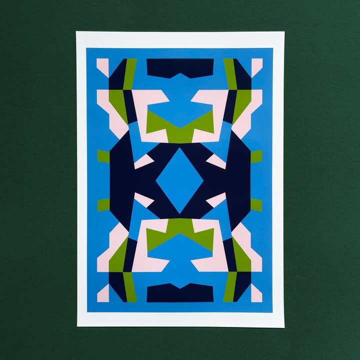 CIRCUS Print - Blue | Art Print for wholesale by KATIE PAYNE DESIGN