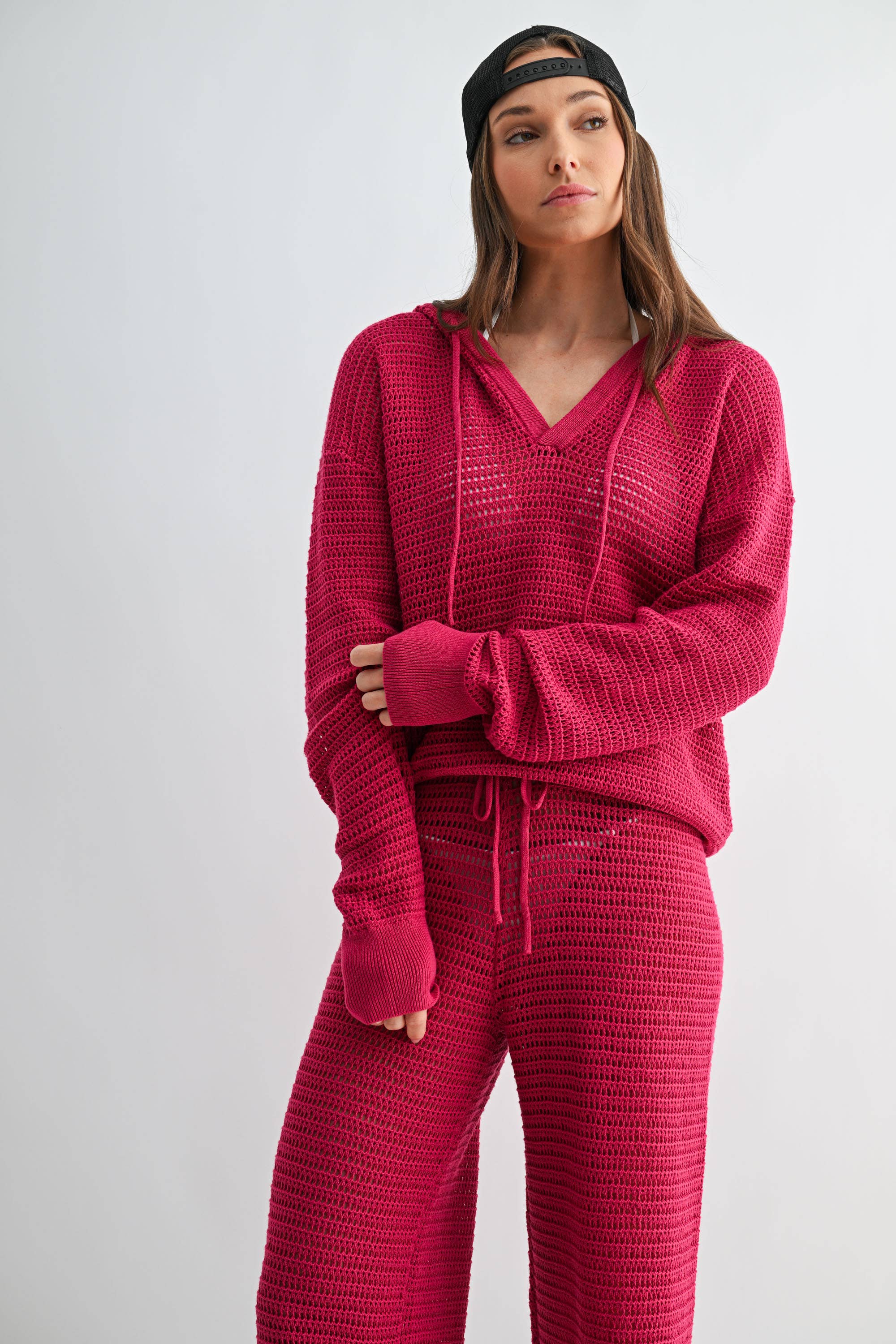 Mono B - Vendita all'ingrosso Felpa con cappuccio - Donna - Felpa all'uncinetto ariosa5