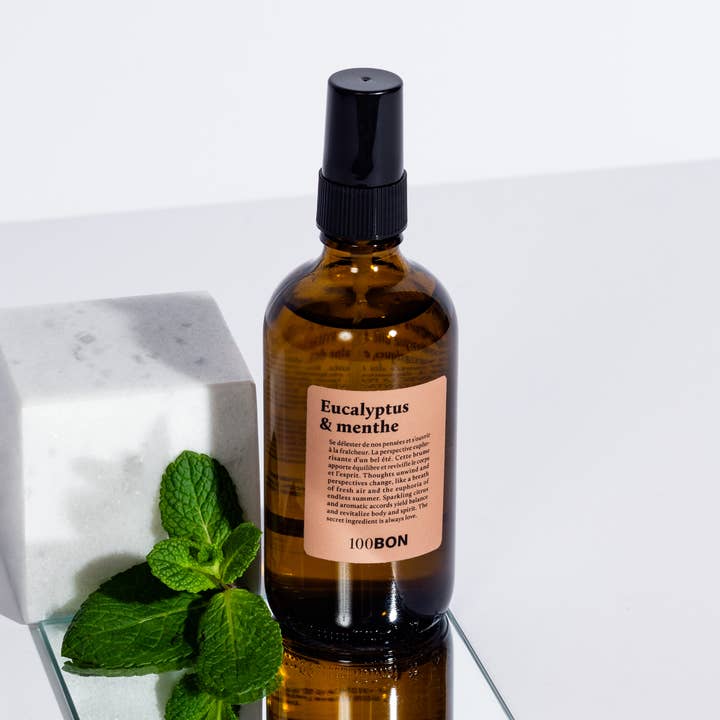 Raumspray 100 ml – Eukalyptus & Minze für den Großhandel von 100BON
