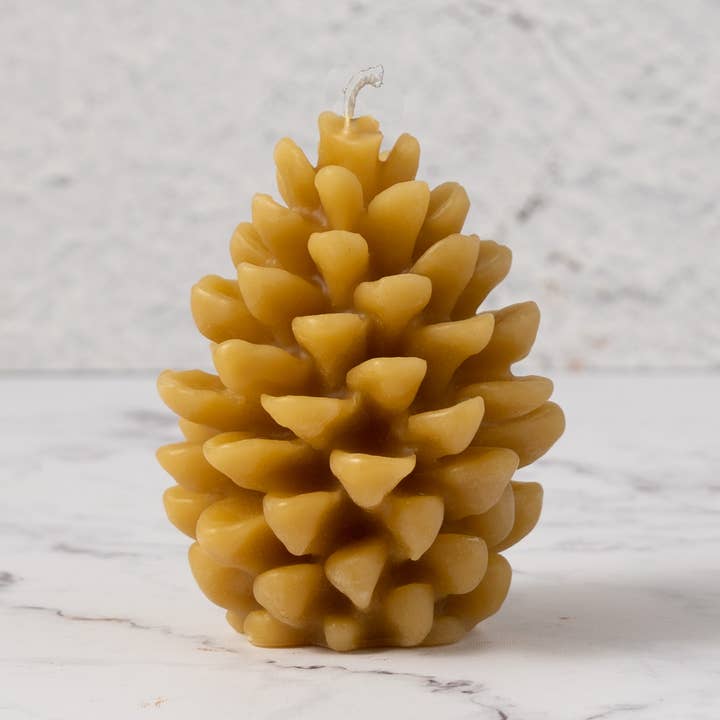 Pine Barrens Post - Wholesale Novelty Candle - Pure Beeswax Pinecone Candle0