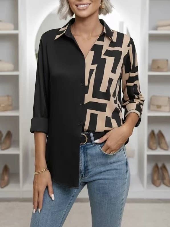 Camisa estampada - 9059 para venta al por mayor de ESTEE BROWN