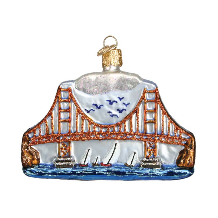 Old World Christmas - Wholesale Ornament - Golden Gate Bridge Ornament1