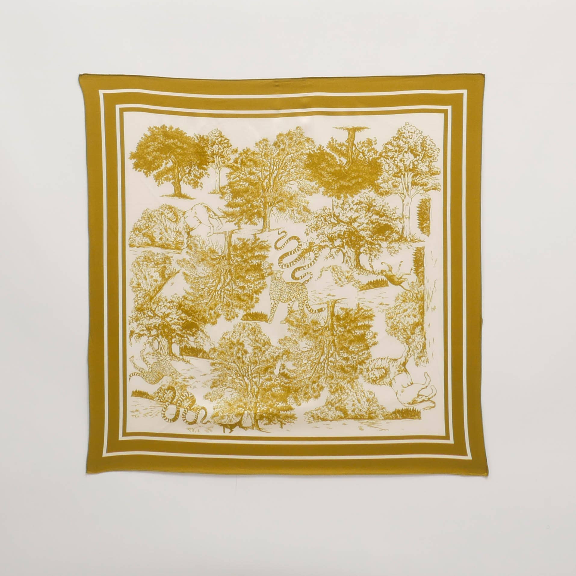 Cecile Wang - Wholesale Scarf - Women's - Jungle print scarf 80x80 cm KD8824VS-23