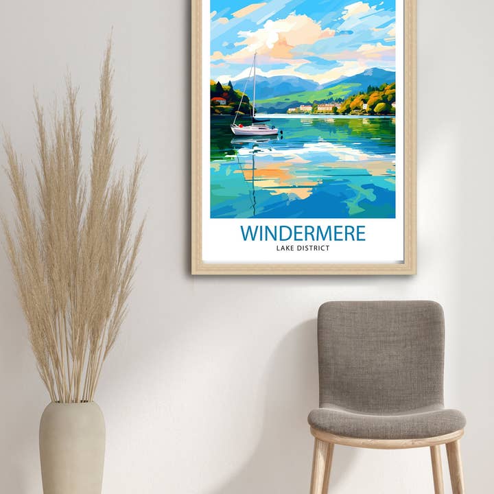 InkNPrintz – wholesale Art print – Lake Windermere Travel Poster2