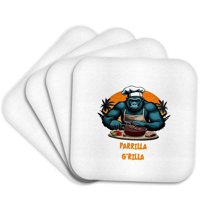 3dRose - Wholesale Coasters - 3dRose, Parrilla Grilla Master BBQ Griller Fun Pun, Coaster7
