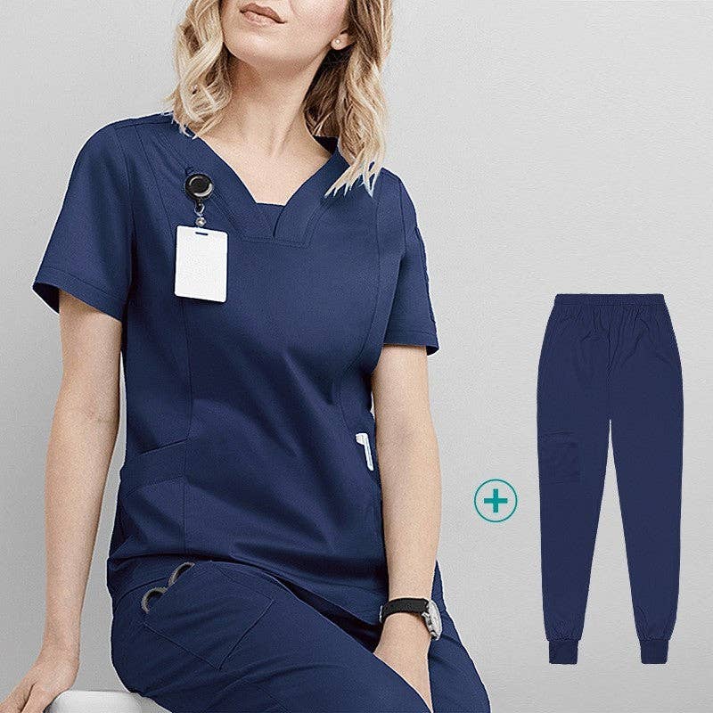 FurDecoration - Wholesale Healthcare Uniform - Women's - Short Sleeve Straight Leg Scrub Suit9