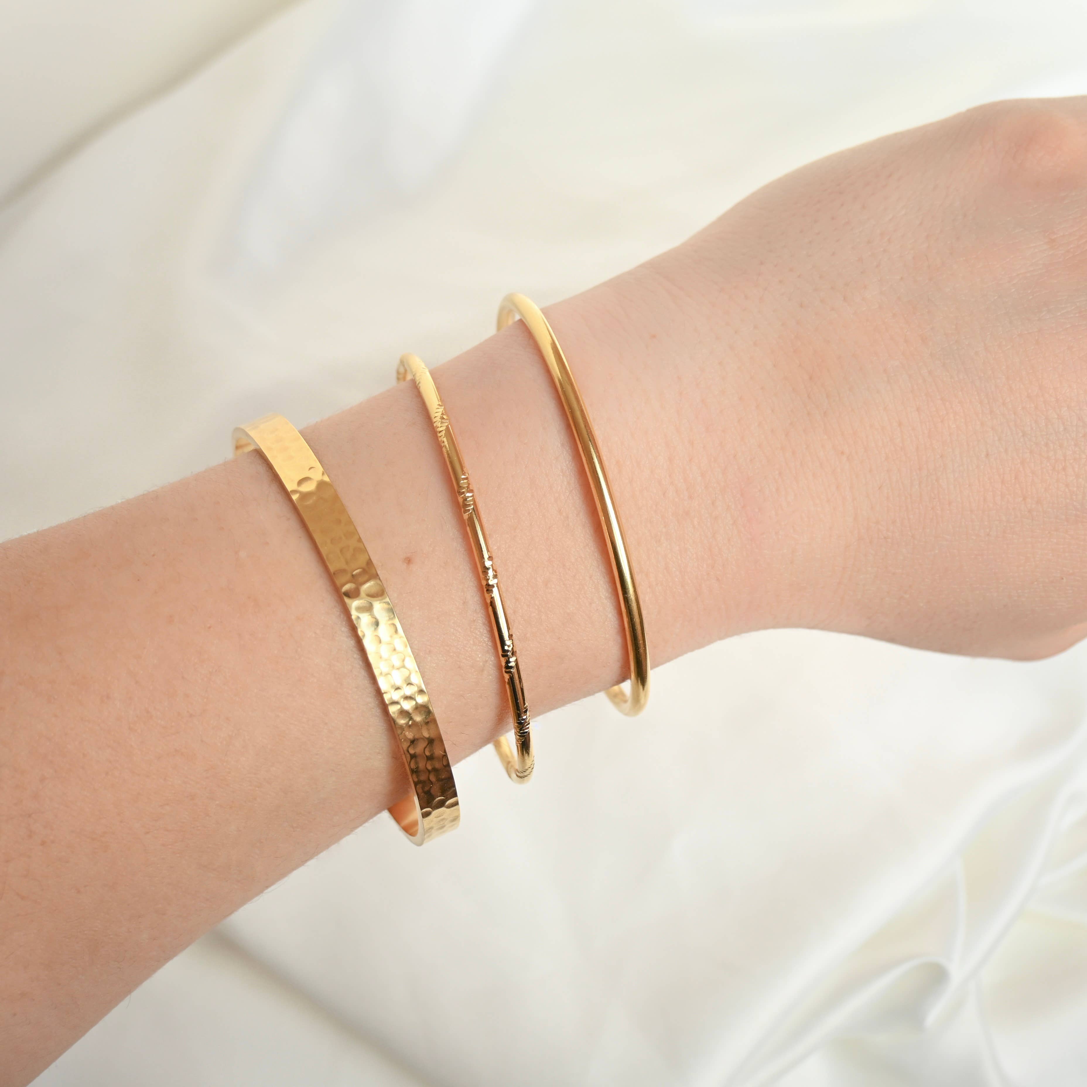 Blueyejewelry - Wholesale Cuff Bracelet - Slim Cuff Bracelets - Waterproof Gold Open Bangle -Claw Cuff8