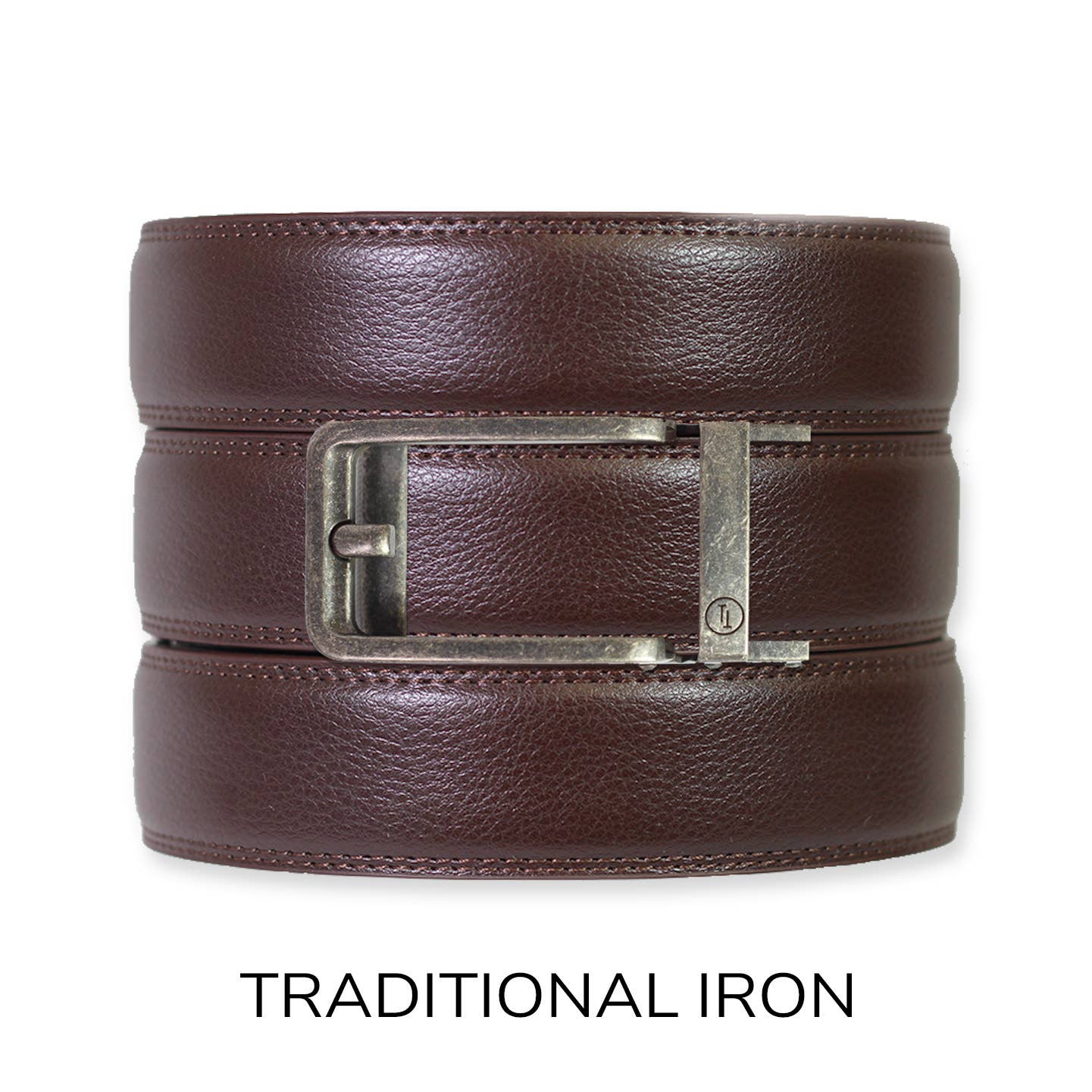 Tough Apparel - Vendita all'ingrosso Cintura - Uomo - Set cintura e fibbia Rachet in pelle Espresso1