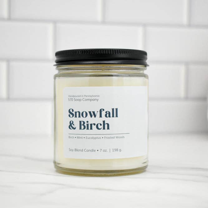 Nieve y Abedul - Abedul, Menta y Bosques Helados - Vela de Mezcla de Soja de 198 g para venta al por mayor de 570 Soap Company