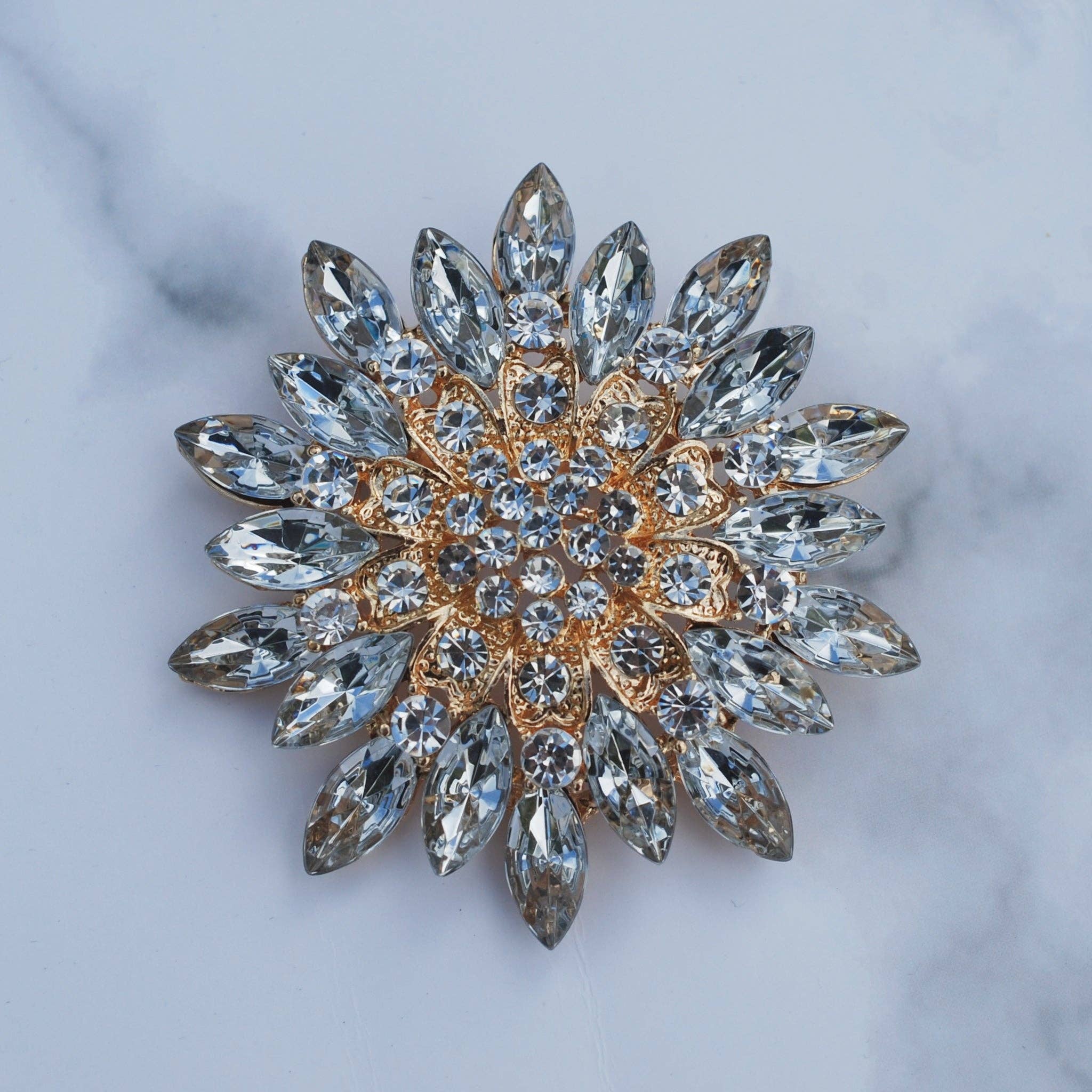 QueenMee Accessories - Wholesale Brooch - Vintage Brooch Large with Crystal8