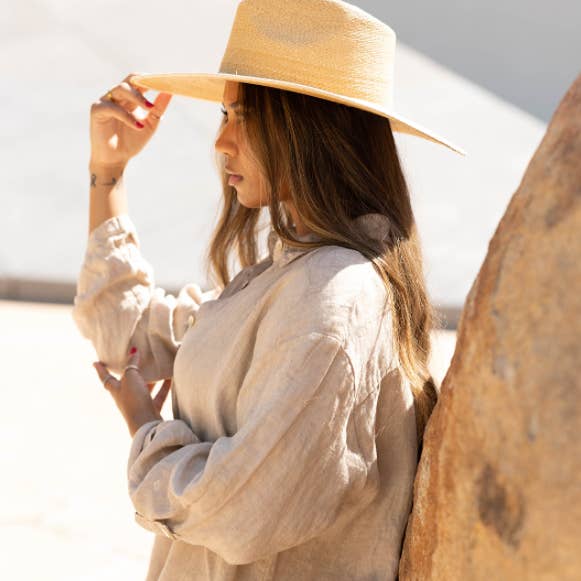 HAUS of TRADE - Wholesale Fedora - Women's - The Suntoasted Fine Palm Rancher Hat6