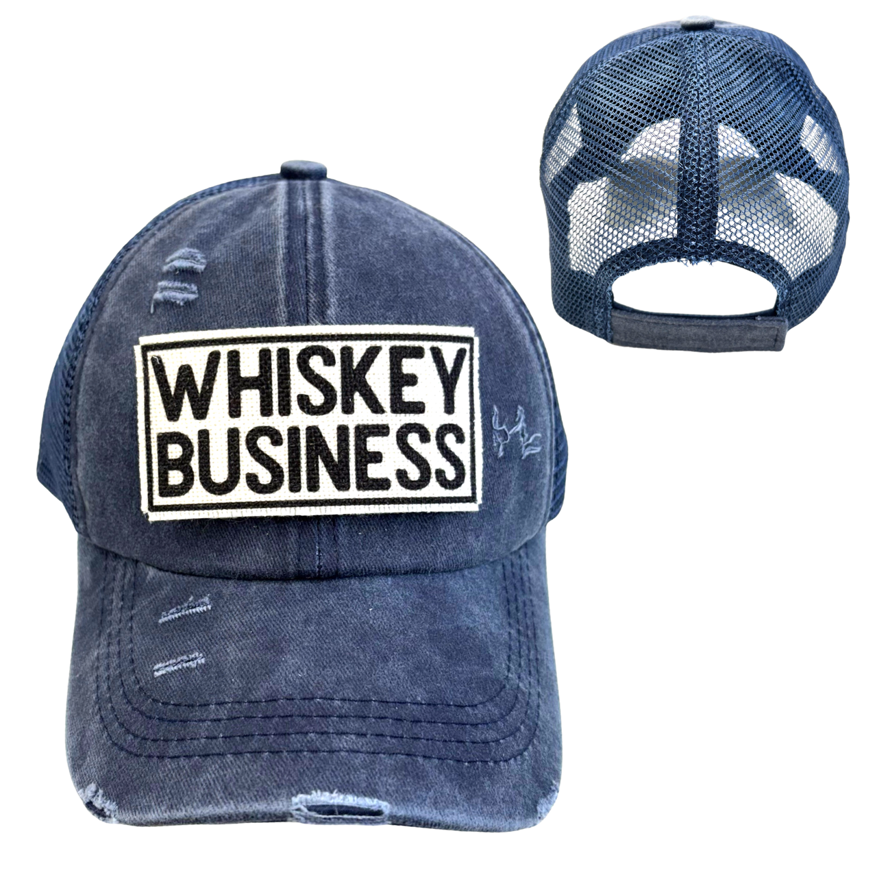 dkhandmade - Wholesale Trucker Hat - Unisex - WHISKEY BUSINESS BALL CAP | UNISEX HAT | DISTRESSED8
