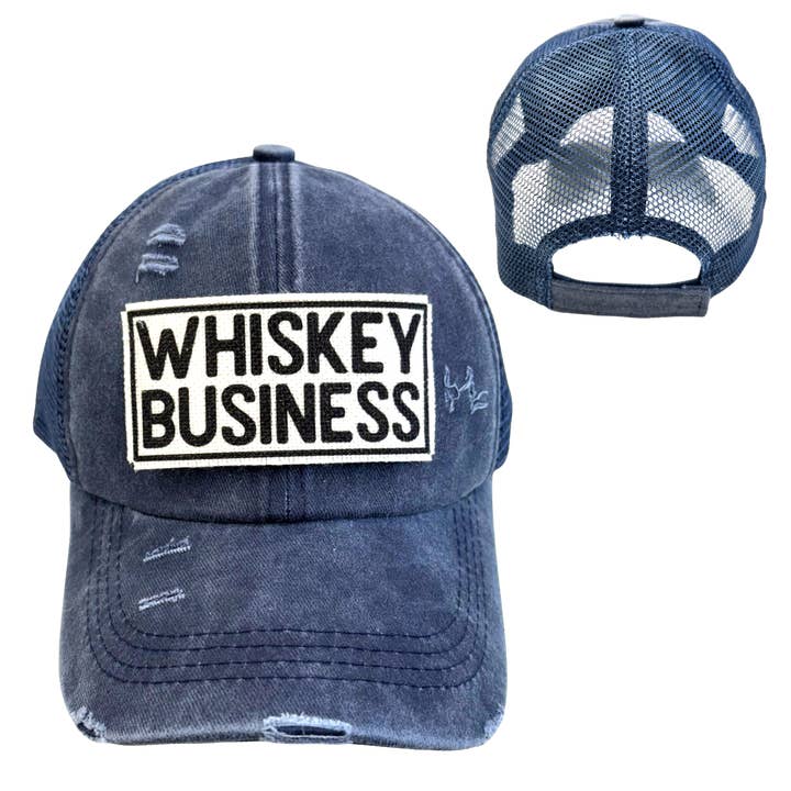 dkhandmade - Wholesale Trucker Hat - Unisex - WHISKEY BUSINESS BALL CAP | UNISEX HAT | DISTRESSED8