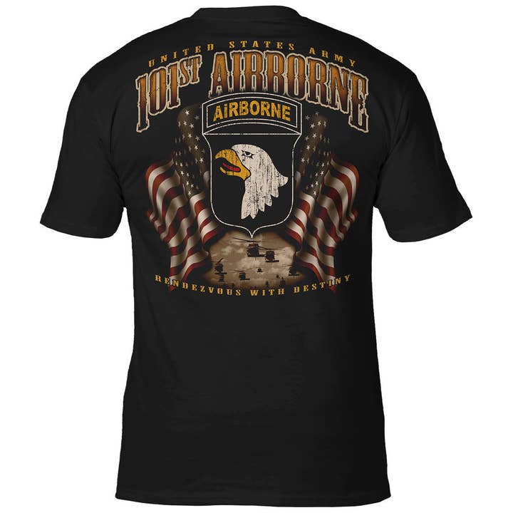 Black U.S. Army 101st Airborne Flags 'Rendezvous With Destiny' 7.6 for wholesale on Faire