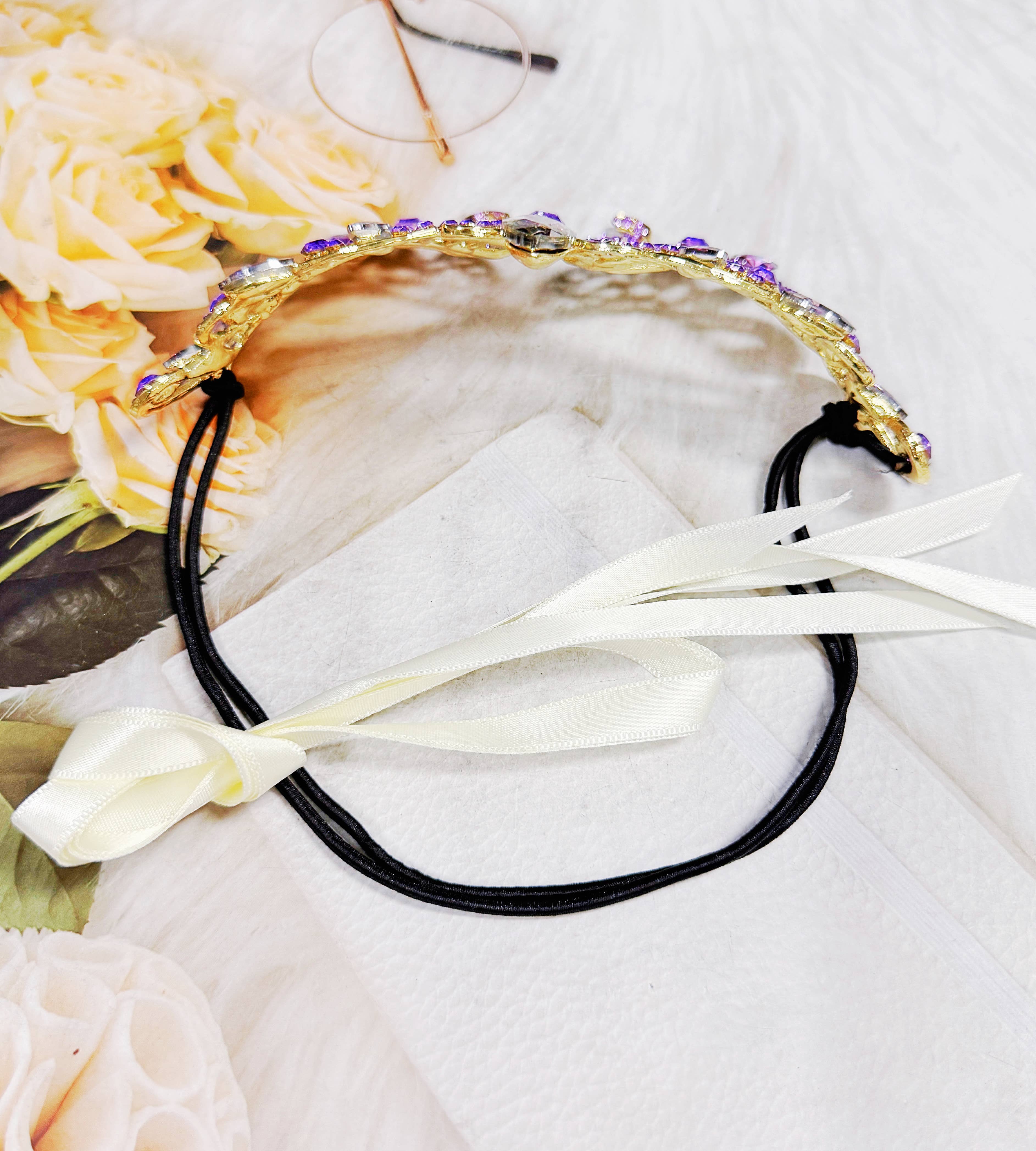 Happy Dream Gifts – Engroshandel Kostume – til kvinder – Lilla Maskeradebalmaske, Teatermaske, Guld Prommaske6