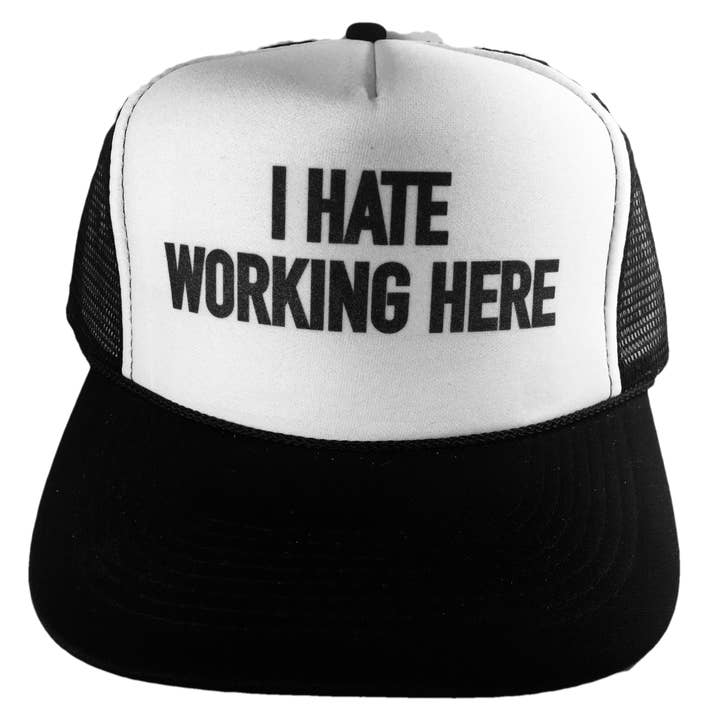 Gorra de camionero «Odio trabajar aquí» para venta al por mayor de Inappropriate Trucker Hats