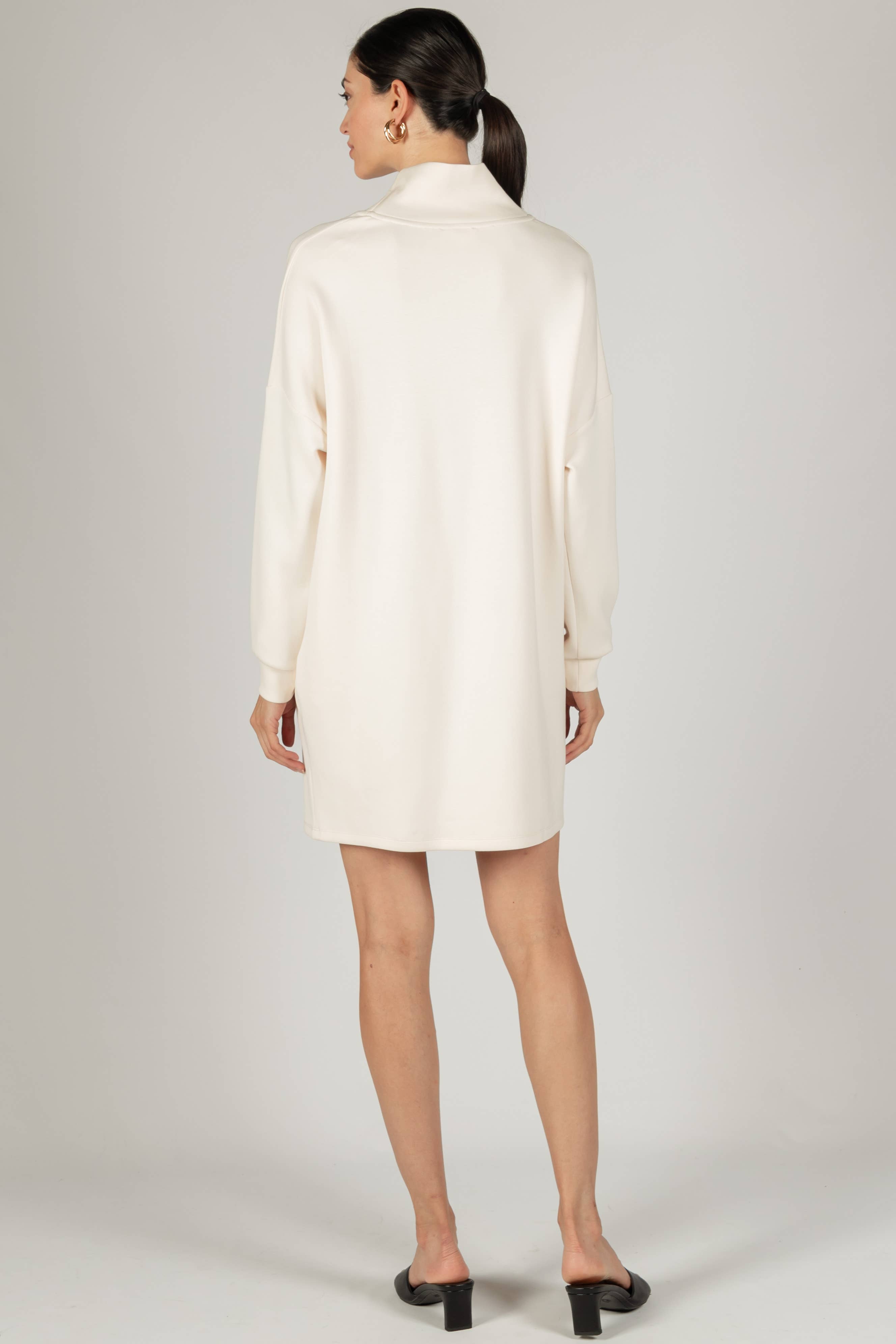 P. CILL - Vendita all'ingrosso Vestito - Donna - Abito con collo ad anello in modal color burro P. CILL12