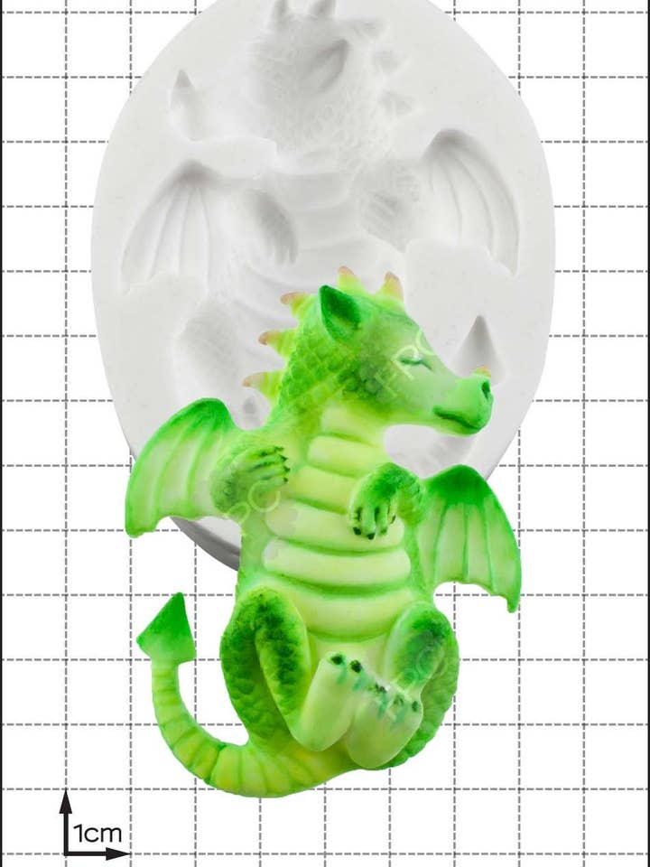 Dragon Silicone Mold - 'Baby Dragon Asleep' by FPC Sugar for wholesale by FPC Sugarcraft