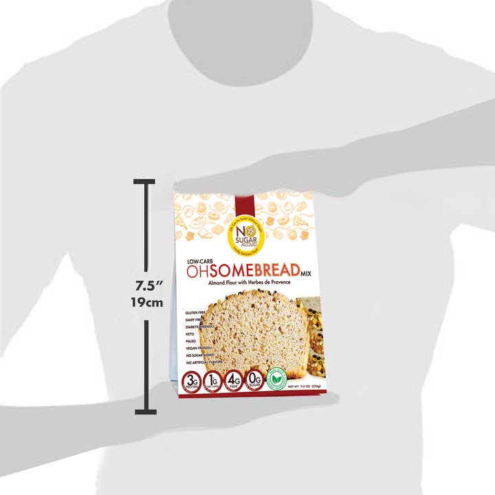 No Sugar Aloud LLC - Wholesale Bread Mix - Low-Carb OhSome Bread - Herbs de Provence Mix8