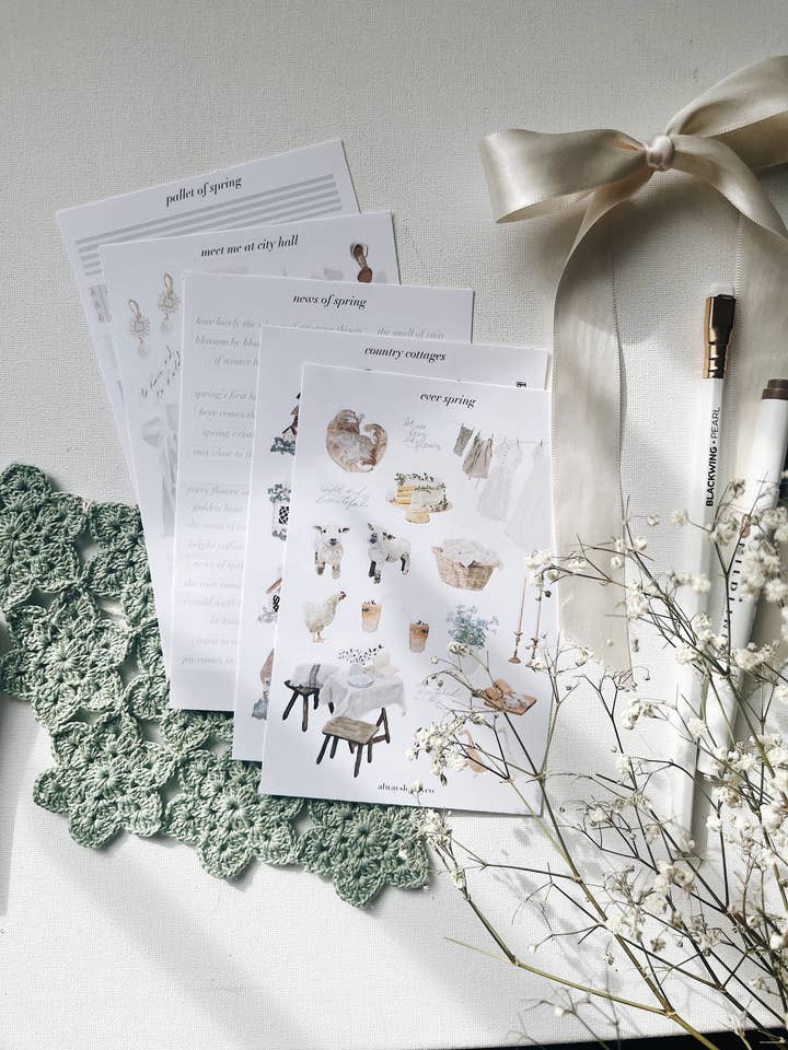 Ever Spring Sticker Sheet for wholesale by alwayslovelyco