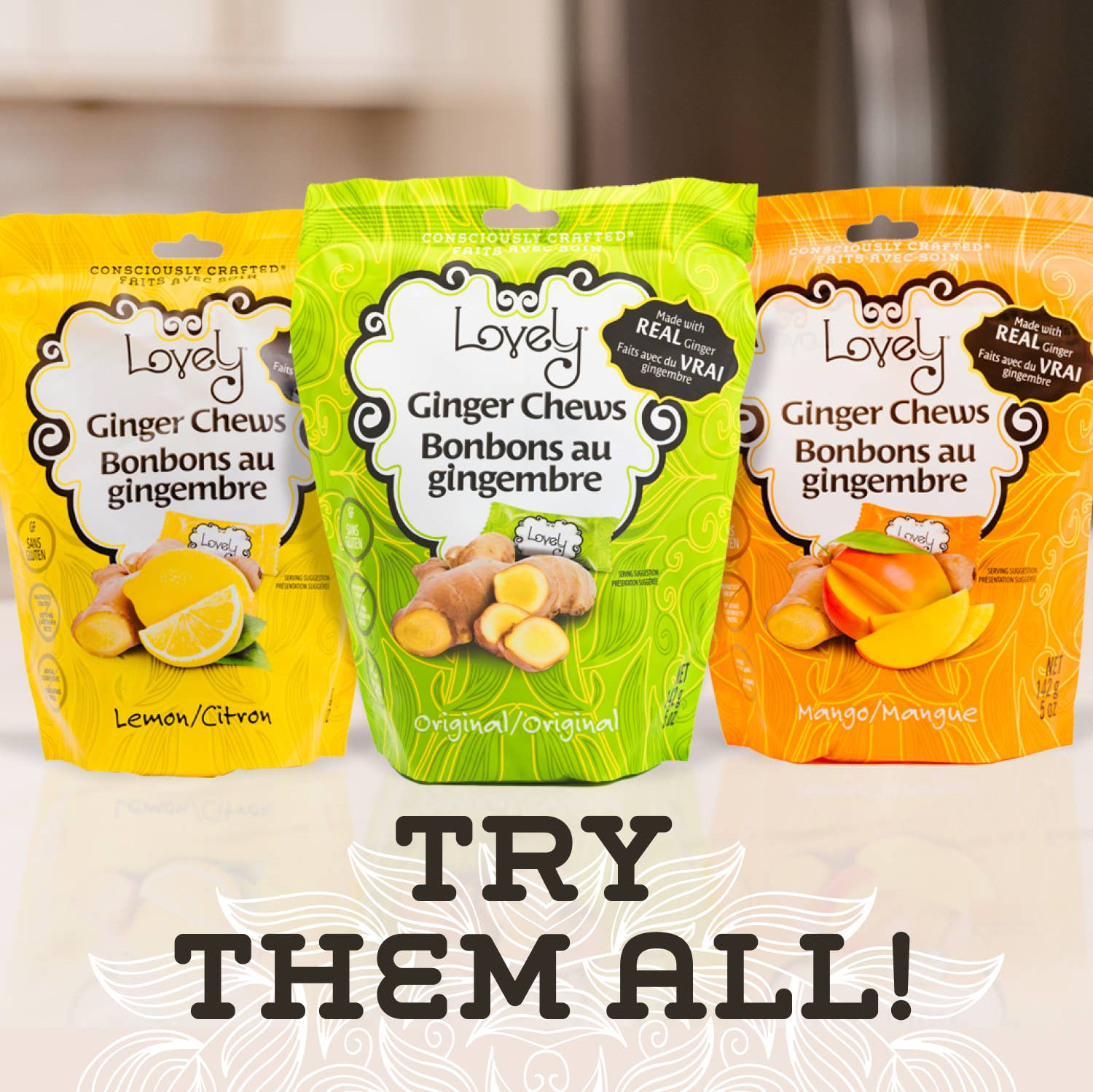 Lovely Candy Company - Wholesale Gummy - Bulk Lemon Ginger Chews Candy - 10lb, Gluten Free, Vegan4