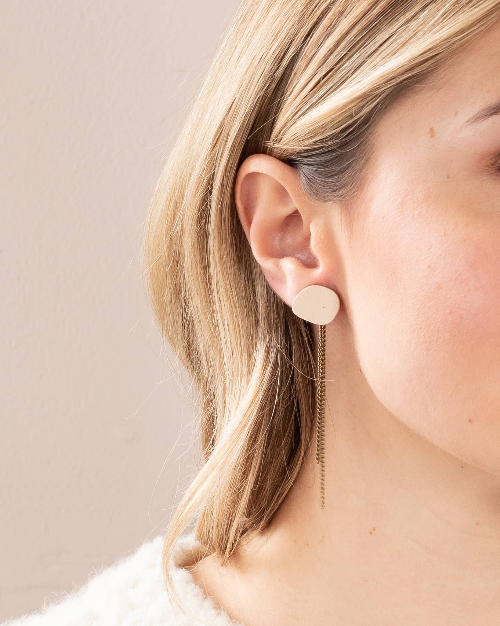 Inimini Homemade - Vendita all'ingrosso Orecchini pendenti - organico: stud + catena11