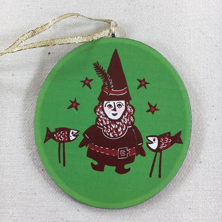 Jolie décoration de Noël en bois, nain de la forêt, elfe, thème nordique pour la vente par The Crafty Hag