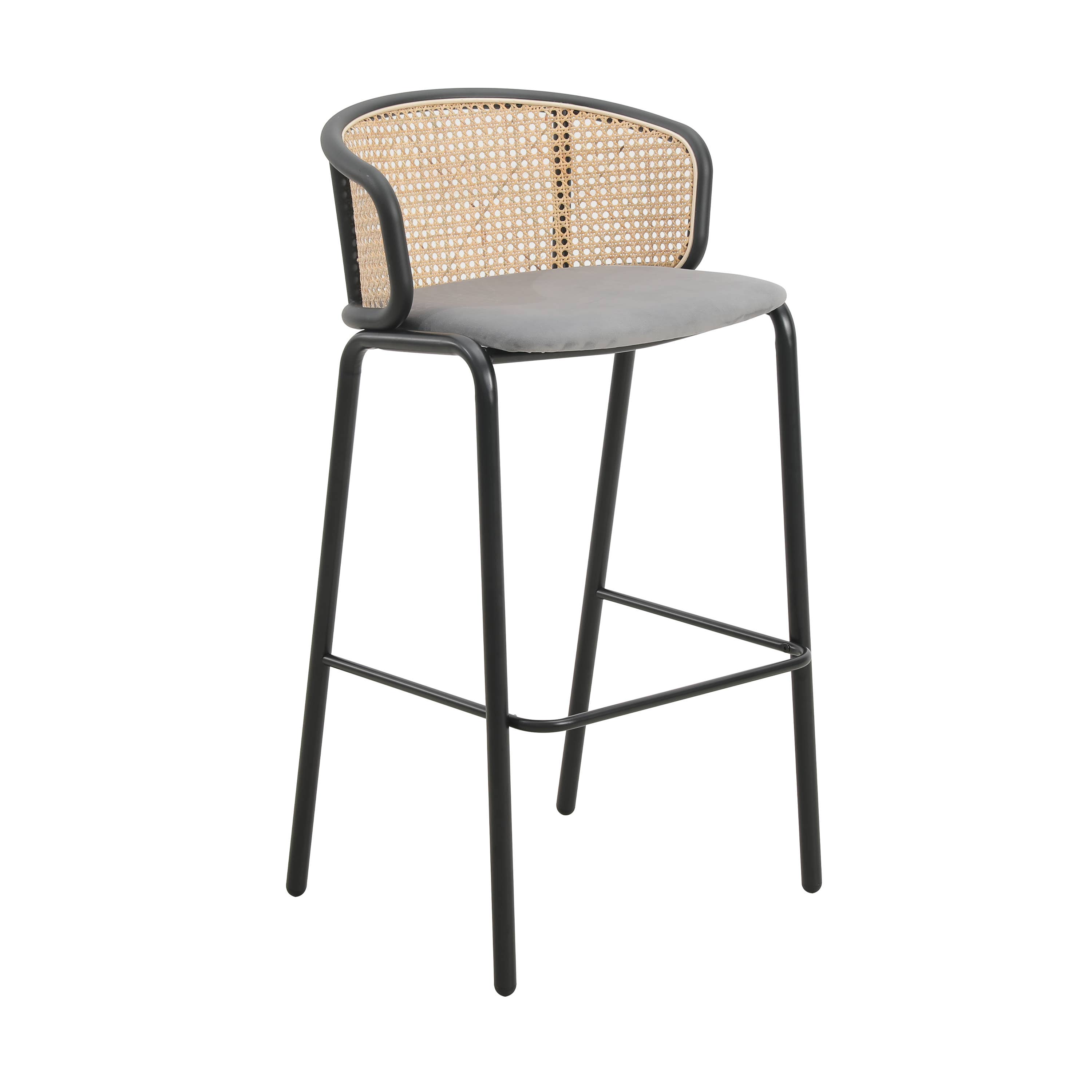 LeisureMod - Wholesale Stool - Ervilla Modern Fabric Upholstered Low Back Bar Stool14