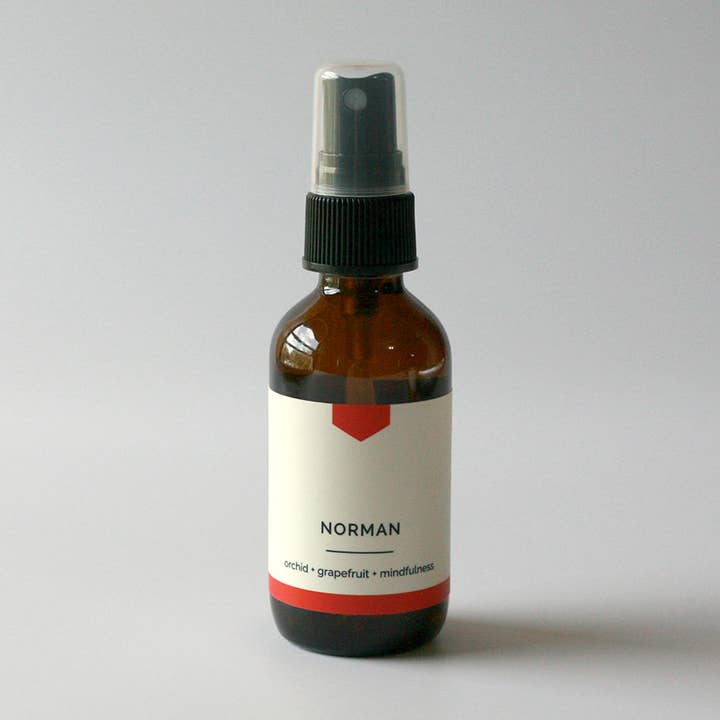 NORMAN Room and Linen Spray - Grapefruit and Orchid, Hand-Poured (2 oz) for wholesale by Vacant Wheel